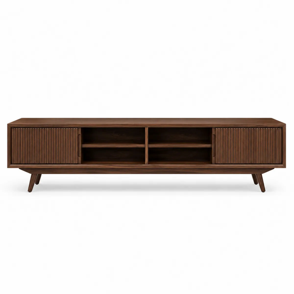 Szafka RTV drewniana brązowa 200x50x45 cm