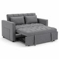 Rozkładana sofa szara poliester 190x150 cm