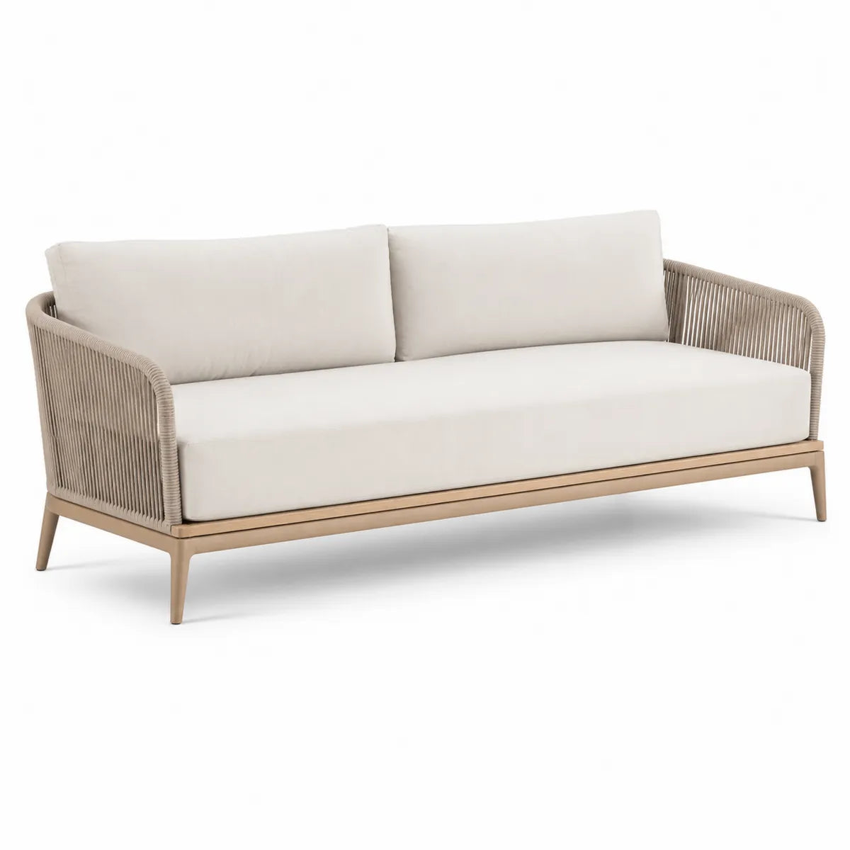 Trzyosobowa sofa z polipropylenową liną i drewnianą ramą 200cm