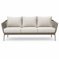 3-osobowa sofa ogrodowa aluminum brązowy i beżowy