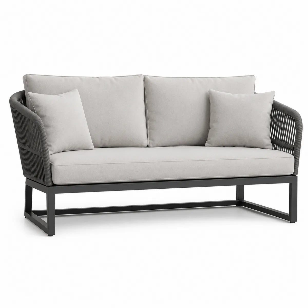 Trzyosobowa sofa z aluminium i poliestru do użytku zewnętrznego 200 cm