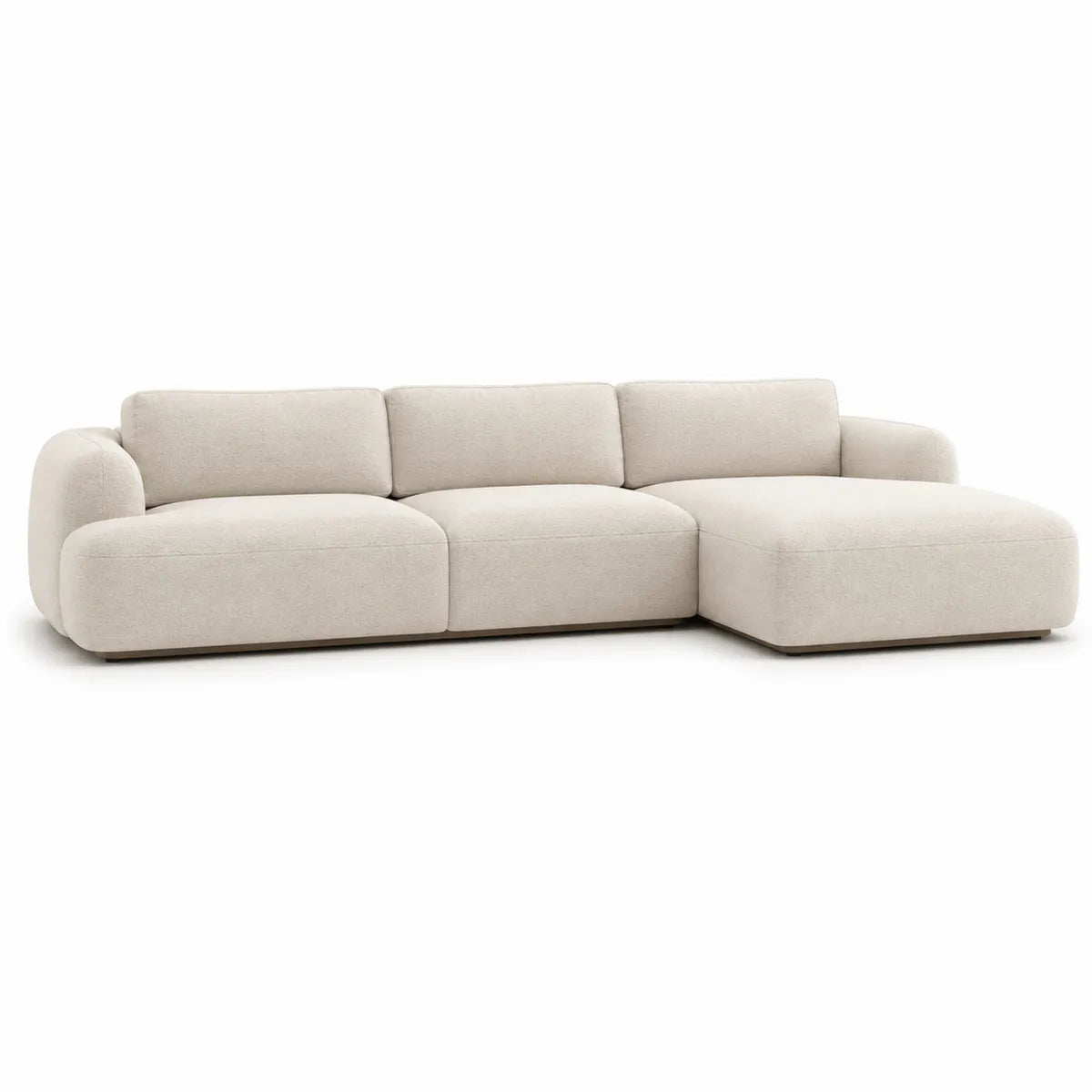 Sofa narożna beżowa z tkaniny o wymiarach 300x160x90 cm