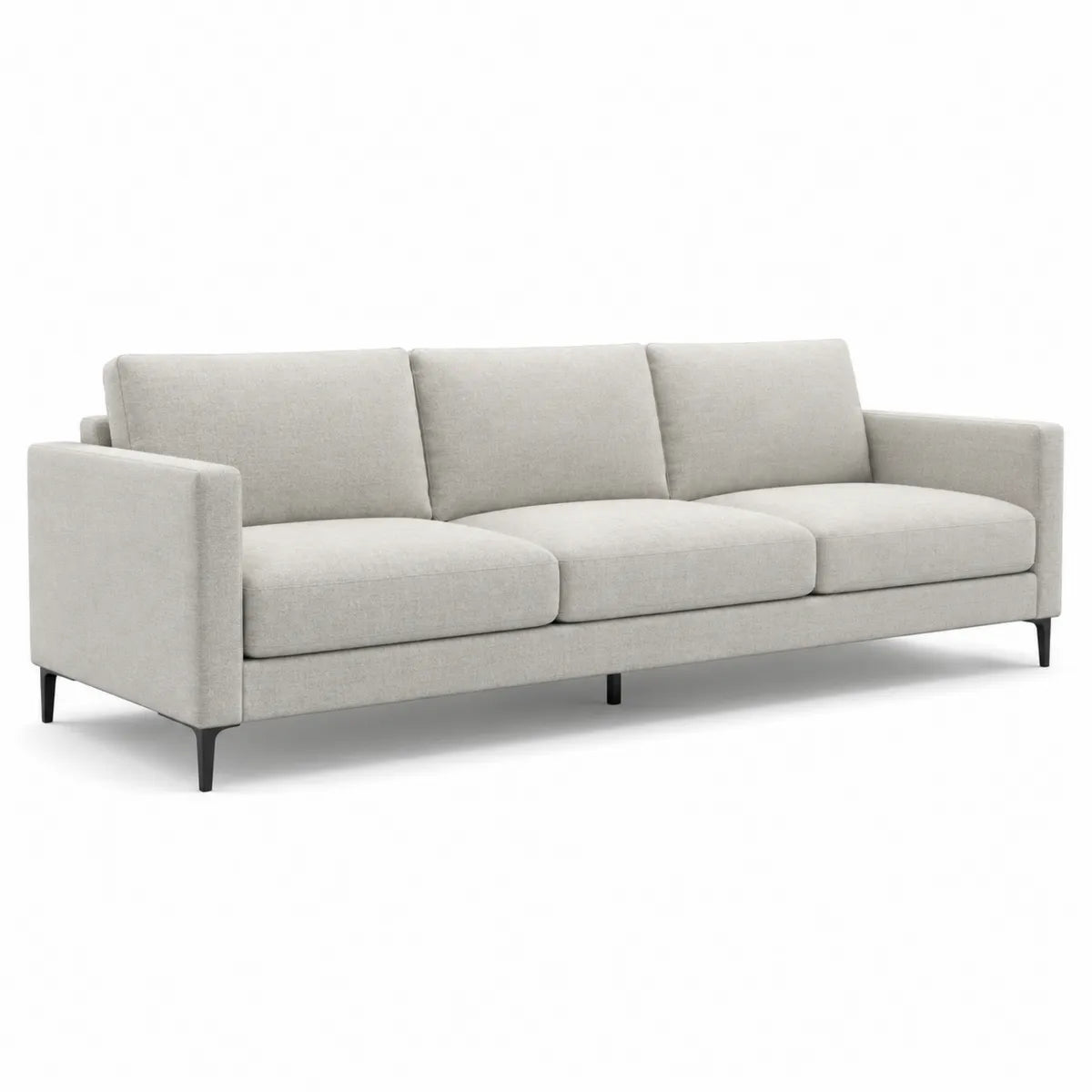 Sofa 3-osobowa z tkaniny poliestrowej z metalowymi nogami
